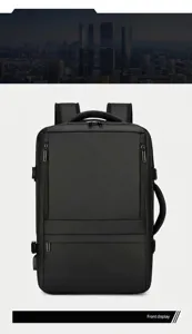 Business laptop backpack large capacity waterproof travel rucksack for men commuter.