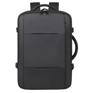 Heren Grote Capaciteit Reizen Rugzak Multifunctionele Laptop Tas Waterdicht Zwart