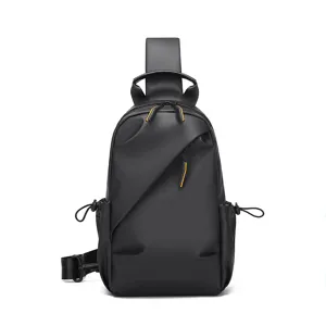 Men's Waterproof Chest Bag Casual Street Trend Sling Bag Wear-Resistant Crossbody Bag For Daily Commute Travel