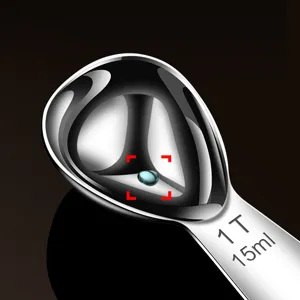 304 stainless steel measuring spoon with 1T 15ml scale for coffee milk powder kitchen tool