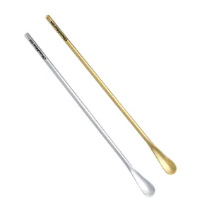 Japanischer 304 Edelstahl langer Griff Rührlöffel Kaffee Cocktail Bar Stab Gold Silber