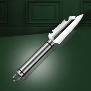 Stainless Steel Multi-Functional Vegetable Fruit Peeler With Serrated Blade Potato Carrot Peeling Kitchen Tool