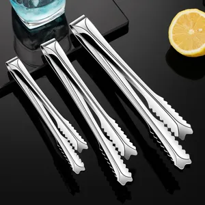 Stainless Steel Ice Tongs Set Three Sizes Food Serving Tongs Kitchen Bar Accessories