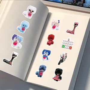 60pcs cute teacup dog cartoon graffiti stickers, waterproof vinyl decals for luggage water bottle