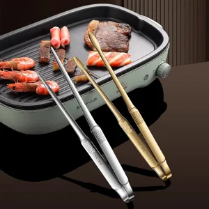 Pinza per barbecue in acciaio inossidabile pesante per buffet e cucina commerciale.