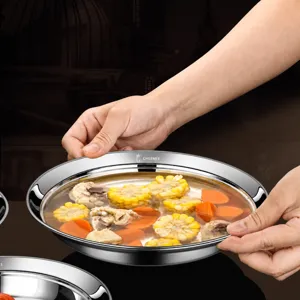 Premium 316 stainless steel deep plate, thickened anti-scald design for home and kitchen use.