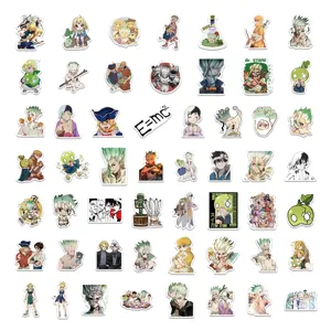 54 Pcs Dr. Stone Anime Stickers Waterproof Graffiti Decals for Luggage Laptop Phone Case