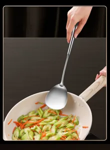 Mini stainless steel spatula for cooking, short handle kitchen utensil, durable metal shovel tool