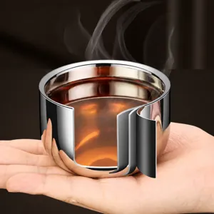 Double-walled stainless steel vacuum insulated tea cup thermal mug for daily office use