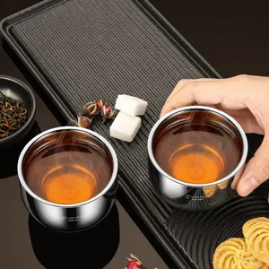 Double wall 304 stainless steel tea cup and water tumbler for home office daily use.