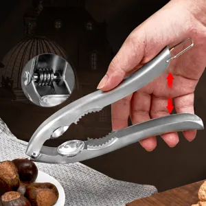 Durable 304 stainless steel chestnut opener nut cracker heavy duty walnut clip tool