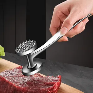 Heavy Duty Zinc Alloy Meat Tenderizer Double Sided Mallet Hammer For Kitchen Steak Meat Cooking Tool