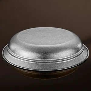 Assiette plate ronde en pur titane de haute qualité plateau en métal argenté