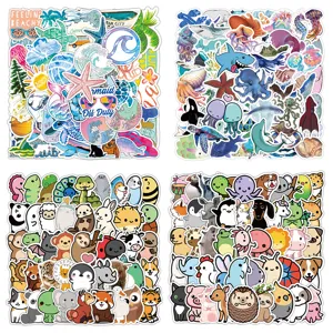Meerestiere Cartoon Graffiti Aufkleber Wasserdichte Abziehbilder Für Gepäck Laptop Skateboard Handy Ästhetische Dekoration