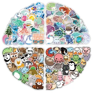 Süsses Cartoon Tiere wasserdichte Aufkleber Set für Laptop Skateboard Koffer Dekor 200Stk