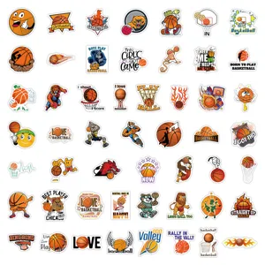 Waterproof basketball cartoon stickers vinyl decals for laptop skateboard water bottle