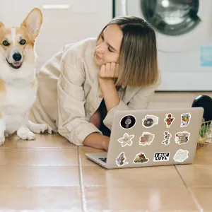 Ästhetische Vintage Zeitung Laptop Aufkleber retro wasserdichte Abziehbilder für Tassen