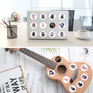 Niedliche Sensenmann Aufkleber Set für Laptop, Ukulele und Skateboards, wasserdichte Sticker.