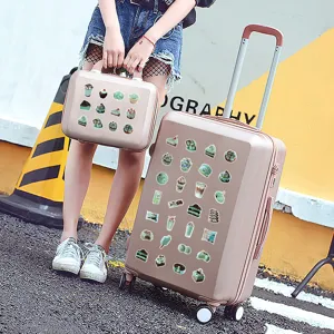 Mint chocolate theme decorative stickers for luggage and storage box DIY decor waterproof