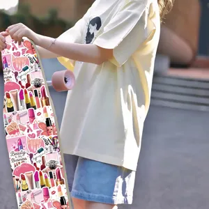 Rosa Kosmetik Aufkleber Skateboard Dekor wasserdicht Vinyl Decal Set für Koffer Laptop Skater