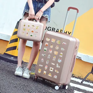 Arabic funny phrase cartoon graffiti stickers for luggage laptop decoration, colorful vinyl decals.