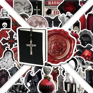 54 Stk. Gotische Vampire Wasserdichte Aufkleber Dunkle Horror Sticker für Koffer Laptop