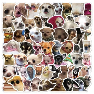 Cute Chihuahua Cartoon Graffiti Waterproof Stickers Vinyl Decals For Water Bottle Luggage Laptop Scrapbooking