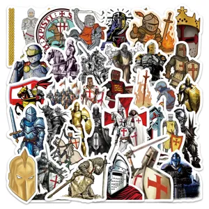 Medieval Knight Waterproof PVC Graffiti Stickers Decals For Phone Case Luggage Car Decor Vinyl Sticker Pack