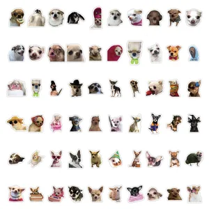 Cute chihuahua stickers pack 60pcs waterproof vinyl graffiti decals for water bottle laptop