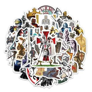 Medieval knight graffiti stickers pack waterproof vinyl decal for phone case luggage decor