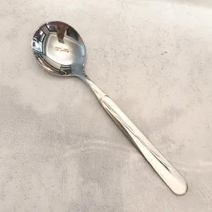 Cuillère ronde profonde en acier inoxydable à long manche pour la cuisine à la maison