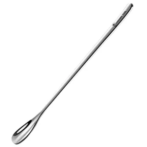 Long handle 316L stainless steel stirring spoon for coffee, milk powder and bar drinks.