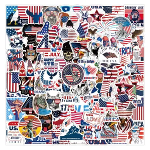Unabhängigkeitstag Wasserdichte Graffiti Aufkleber Amerikanische Patriotische Abziehbilder Für Gepäck Auto Laptop Dekoration