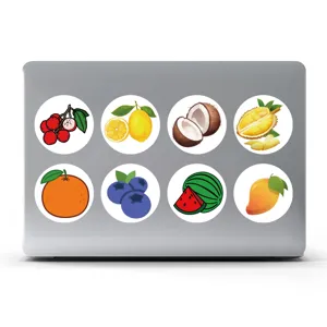 Niedliche Cartoon-Frucht-Aufkleber, bunte Vinyl-Abziehbilder für Laptops und Flaschen.
