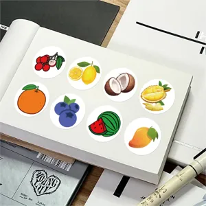 Niedliche Cartoon Obst Aufkleber dekorative wasserdichte Klebeetiketten für Tagebücher.