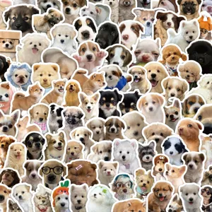Adesivi di Graffiti di Cartoni Animati di Cucciolo Realistico PVC Impermeabile Decalcomanie di Cani Carini Per Bagagli Bottiglia d'Acqua Quaderno Laptop