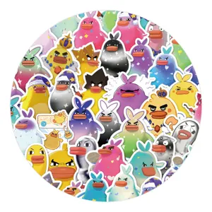 Cute cartoon duck waterproof stickers pack for water bottle laptop luggage decoration.
