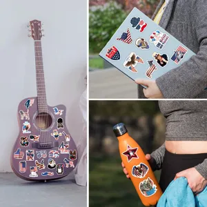 Unabhängigkeitstag patriotische wasserdichte Graffiti Aufkleber für Laptop Gitarre