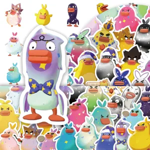 Cute cartoon duck stickers waterproof vinyl decal for luggage laptop phone case set