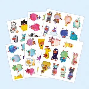Cartoon duck graffiti stickers set, waterproof vinyl decal for phone case, laptop, and water bottle.