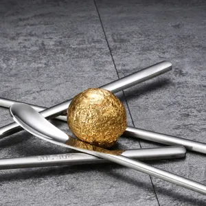 304 stainless steel baby milk stirring spoon long handle polished finish mixing rod for infant.