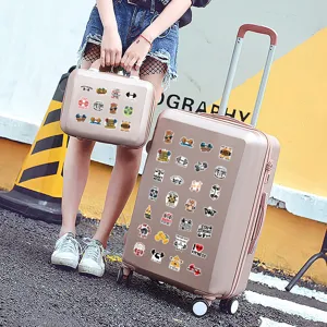 Dumbbell fitness cartoon graffiti waterproof stickers for luggage laptop decoration set.