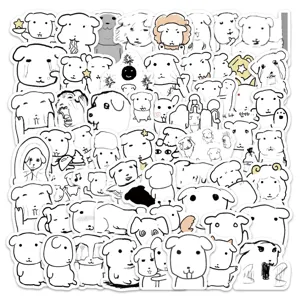 Cute Cartoon Puppy Graffiti Stickers Waterproof PVC Decals For Luggage Laptop Phone Case Car Decoration
