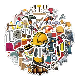 Cartoon Bauwerkzeug Graffiti Aufkleber wasserdichte Vinyl Sticker für Koffer Laptop