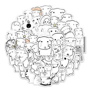 Cute Ganadi cartoon dog stickers, waterproof vinyl decal pack for luggage, laptop, phone.