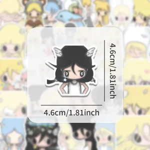 Cute Korean style cartoon girl waterproof graffiti sticker for luggage and laptop decoration.