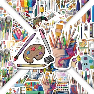 54tmx Ergalia Zografikis Technis Cartoon Graffiti aftokollita gia valitsa kai laptop