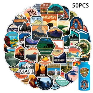 50Pcs National Park Stickers Waterproof Vinyl Decals for Laptop Water Bottle Luggage