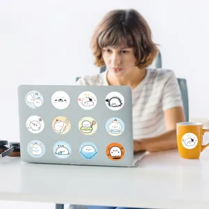 Cute seal stickers roll for journaling, water bottle, laptop decoration. Waterproof vinyl.