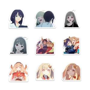 Niedliche Anime Mädchen wasserdichte dekorative Aufkleber Set für Laptop und Koffer